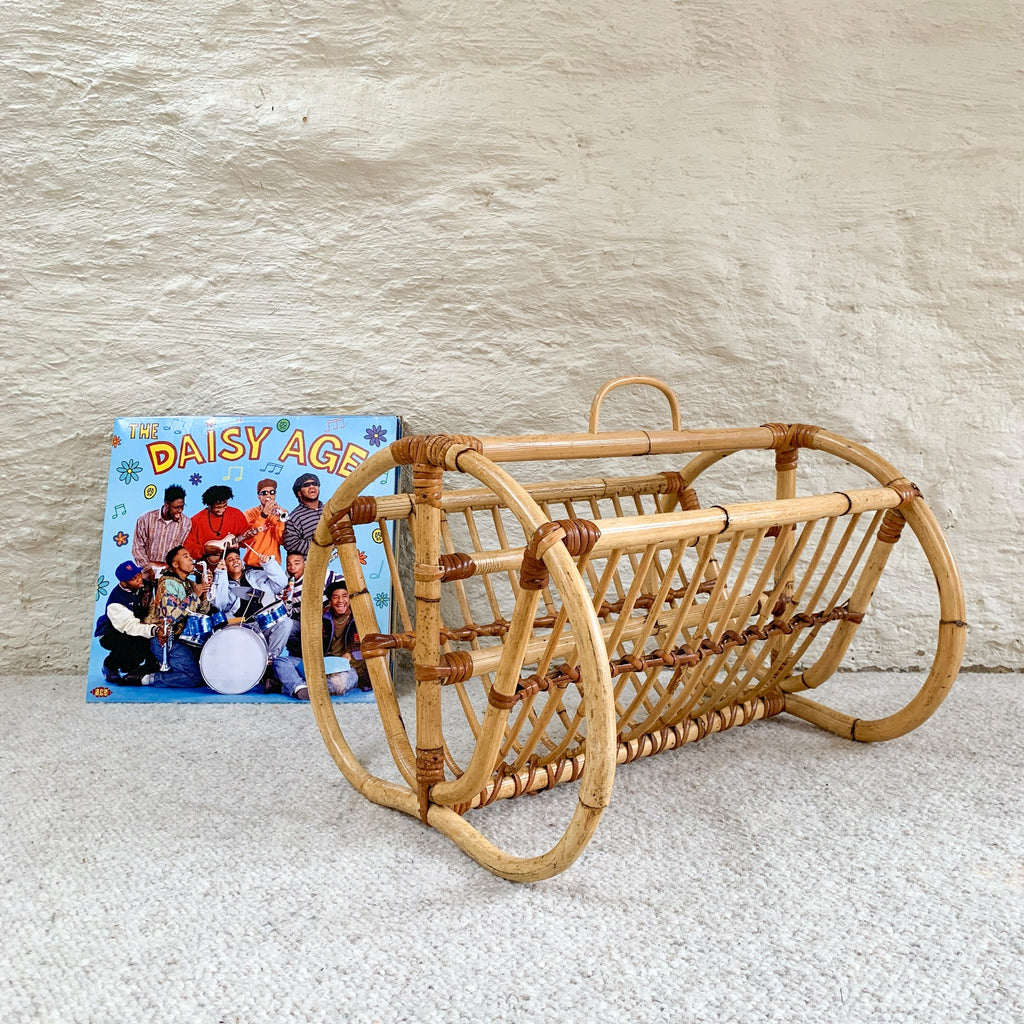 RATTAN MAGAZINE RACK - HEY JUDE WORKSHOP • Vintage furniture & objects Melbourne