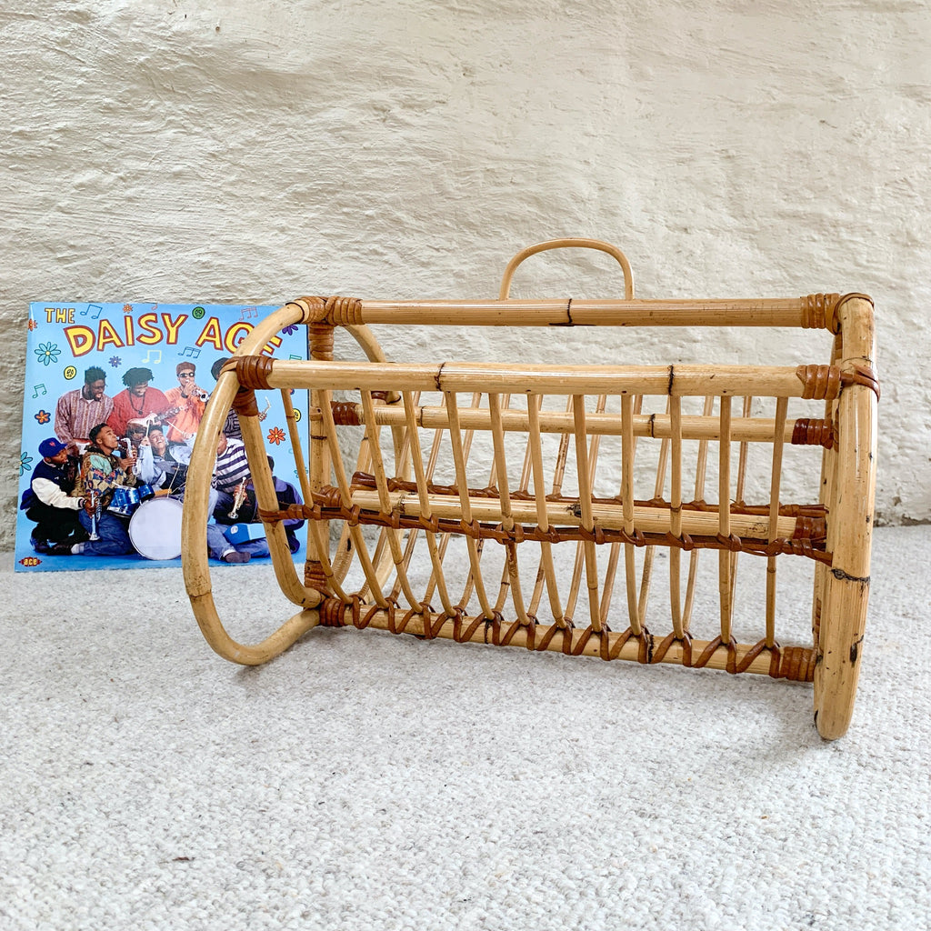 RATTAN MAGAZINE RACK - HEY JUDE WORKSHOP • Vintage furniture & objects Melbourne
