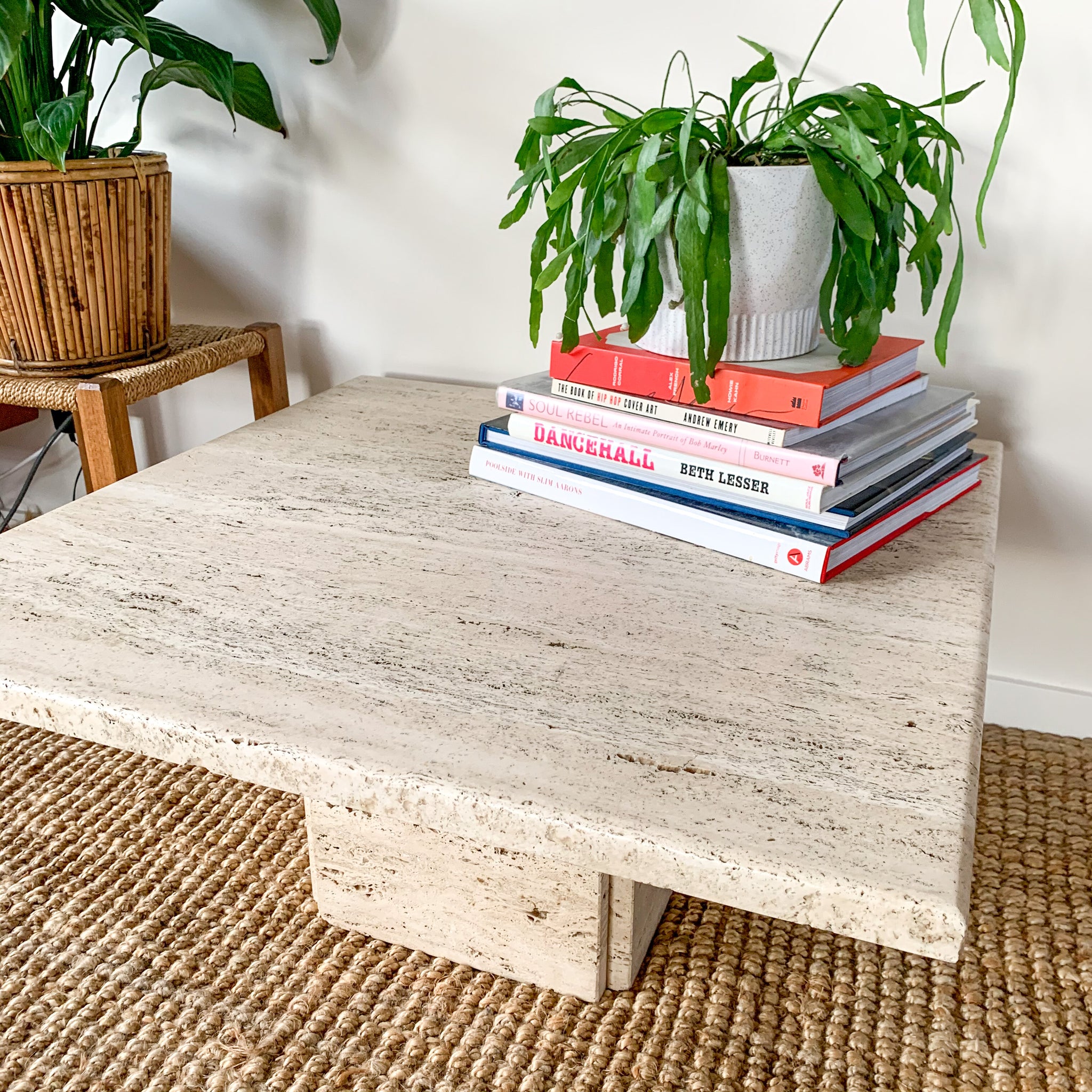 TRAVERTINE COFFEE TABLE