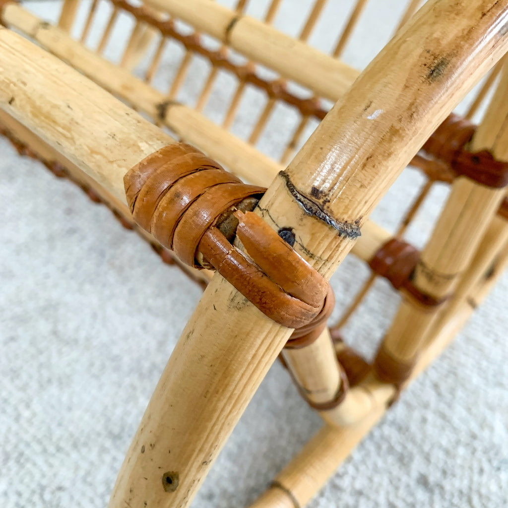 RATTAN MAGAZINE RACK - HEY JUDE WORKSHOP • Vintage furniture & objects Melbourne