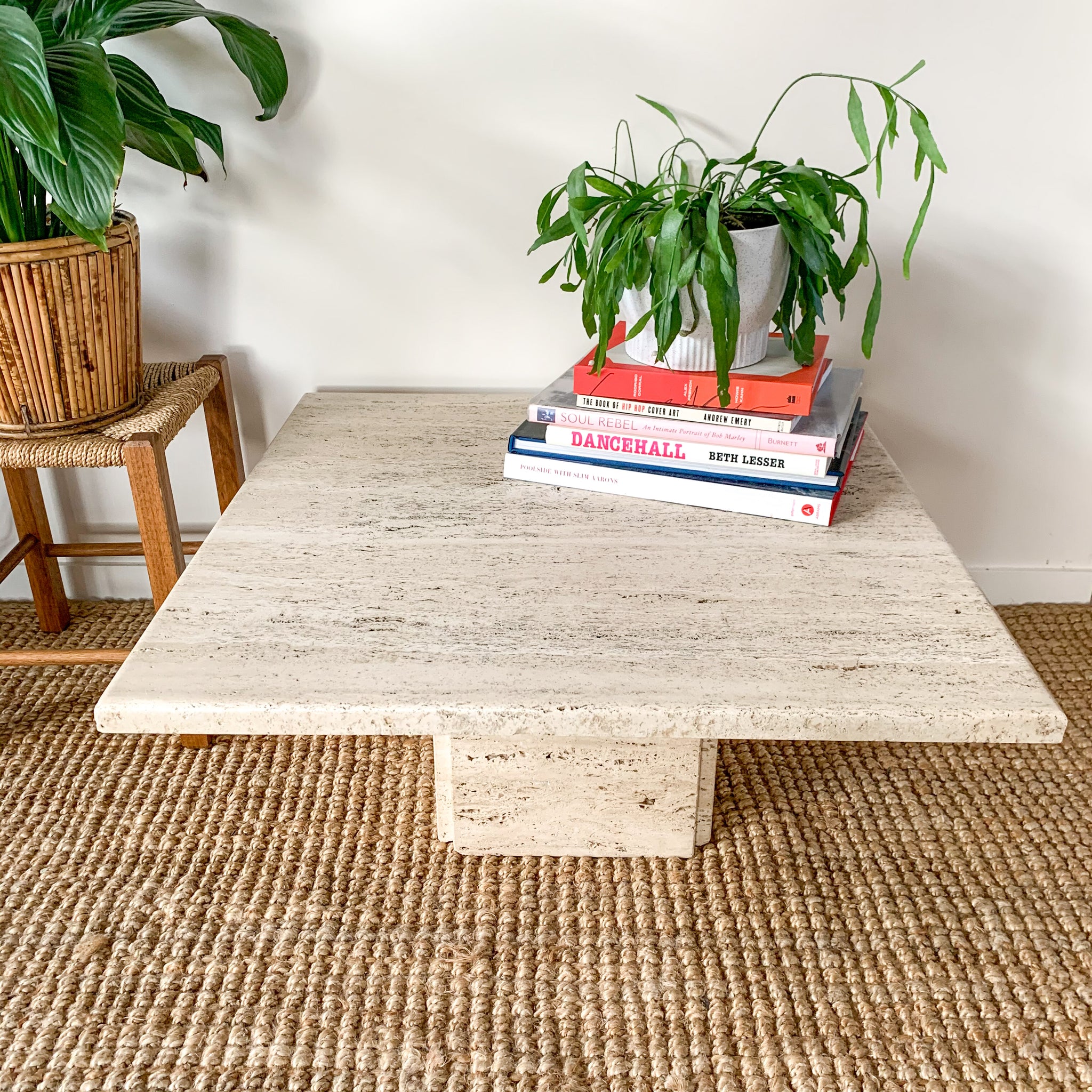 TRAVERTINE COFFEE TABLE