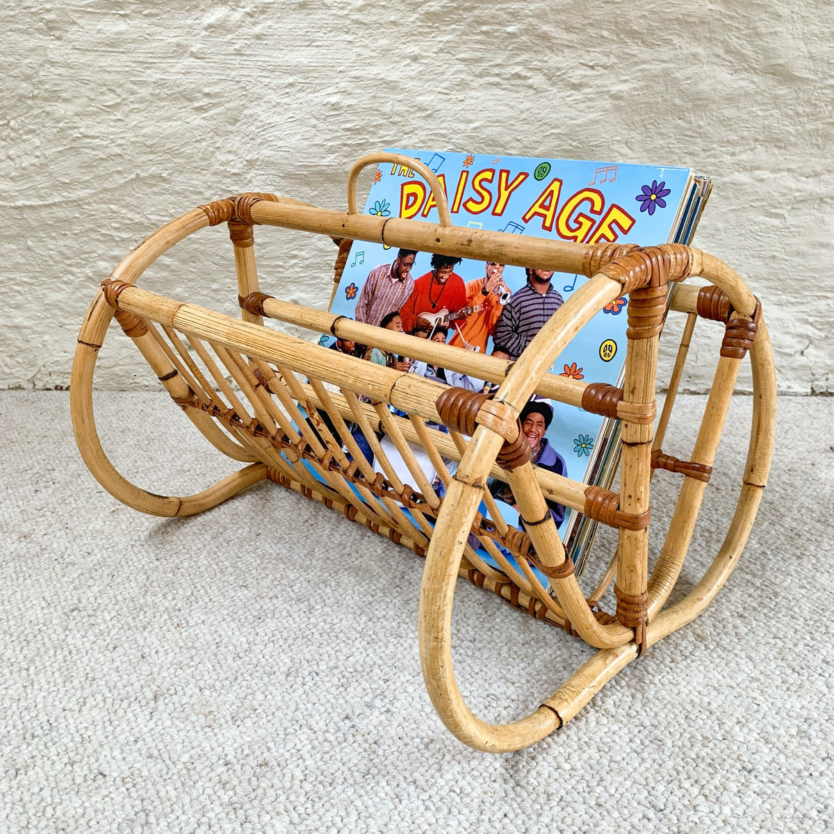 RATTAN MAGAZINE RACK - HEY JUDE WORKSHOP • Vintage furniture & objects Melbourne