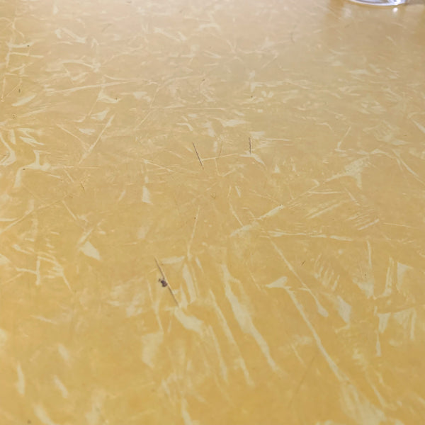 YELLOW LAMINATE DINING TABLE