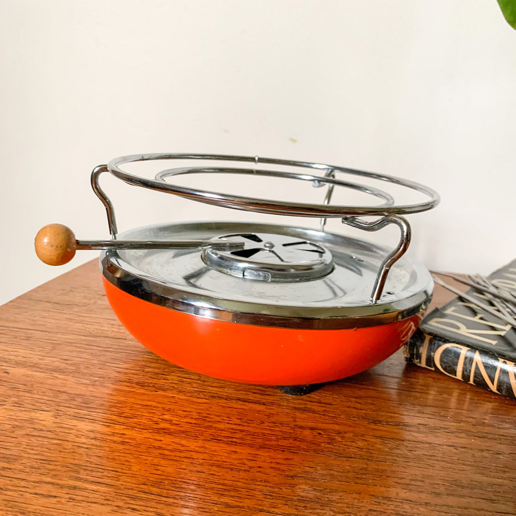 1960s ENAMEL FONDUE SET