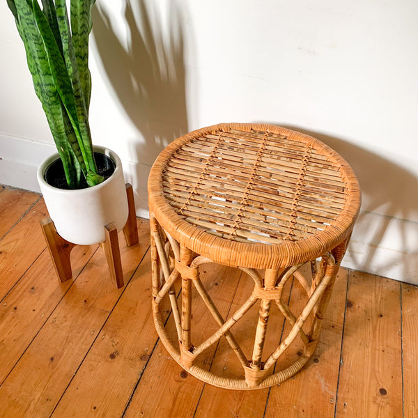 TIGER CANE SIDE TABLE