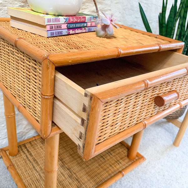 BAMBOO BEDSIDE TABLE