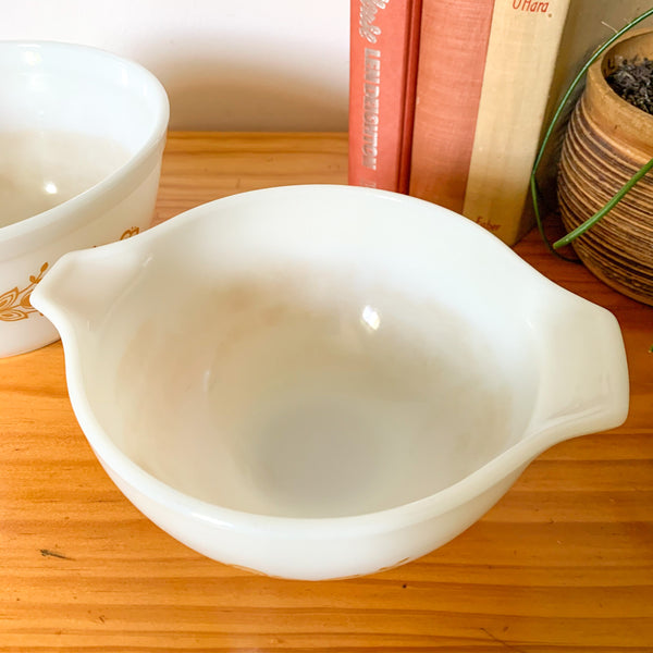 PYREX 'BUTTERFLY GOLD' MIXING BOWLS - HEY JUDE WORKSHOP • Vintage furniture & wares.