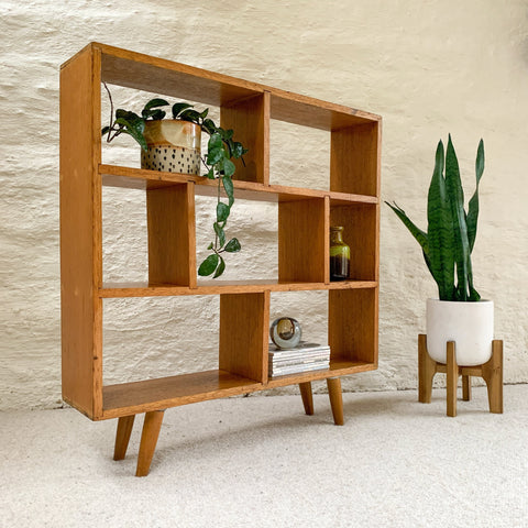 OPEN WOODEN BOOKCASE