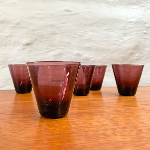 PURPLE LIQUEUR GLASSES