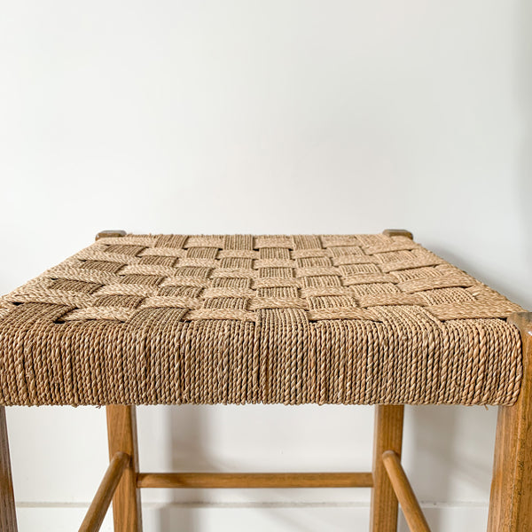 WOVEN TIMBER STOOL - HEY JUDE WORKSHOP • Vintage furniture & wares.