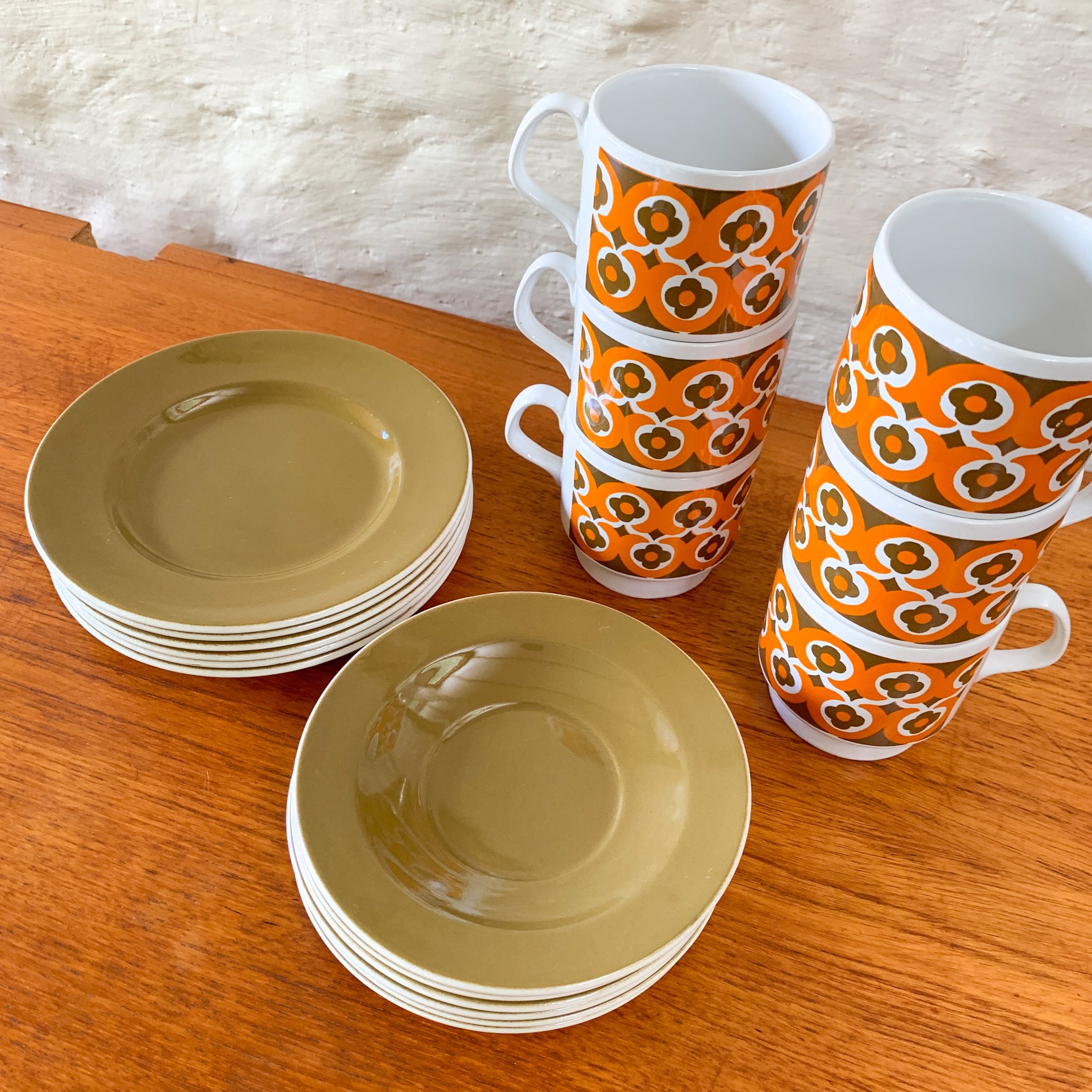 staffordshire potteries トリオセット 5客セット STAFFORDSHIRE STACKAWAY TEA/COFFEE SET