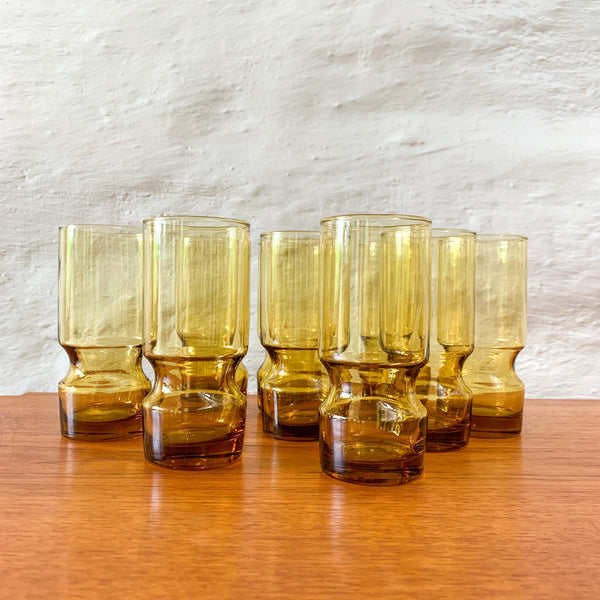 KAARU AMBER GLASSES H14cm