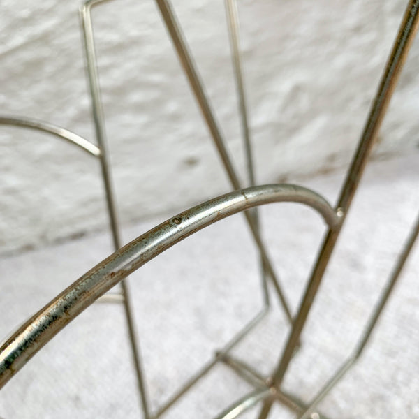 BRASS VINYL MAGAZINE RACK