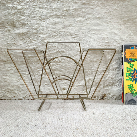 BRASS VINYL/MAGAZINE RACK