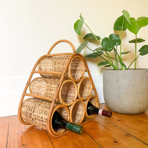 RATTAN WINE RACK