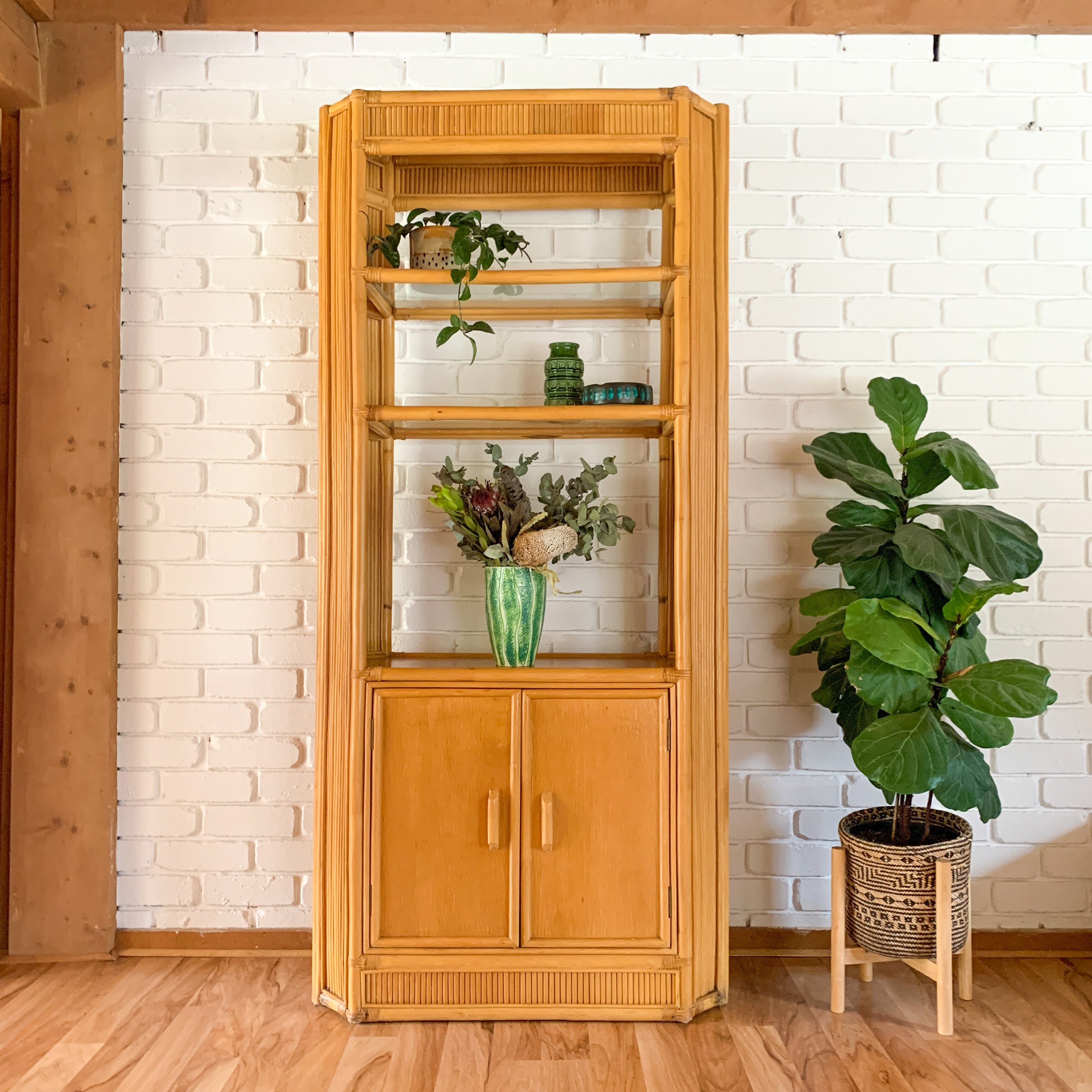 RATTAN DISPLAY SHELVES - HEY JUDE WORKSHOP • Vintage furniture & objects Melbourne