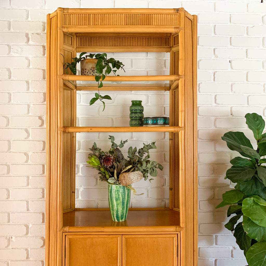 RATTAN DISPLAY SHELVES - HEY JUDE WORKSHOP • Vintage furniture & objects Melbourne