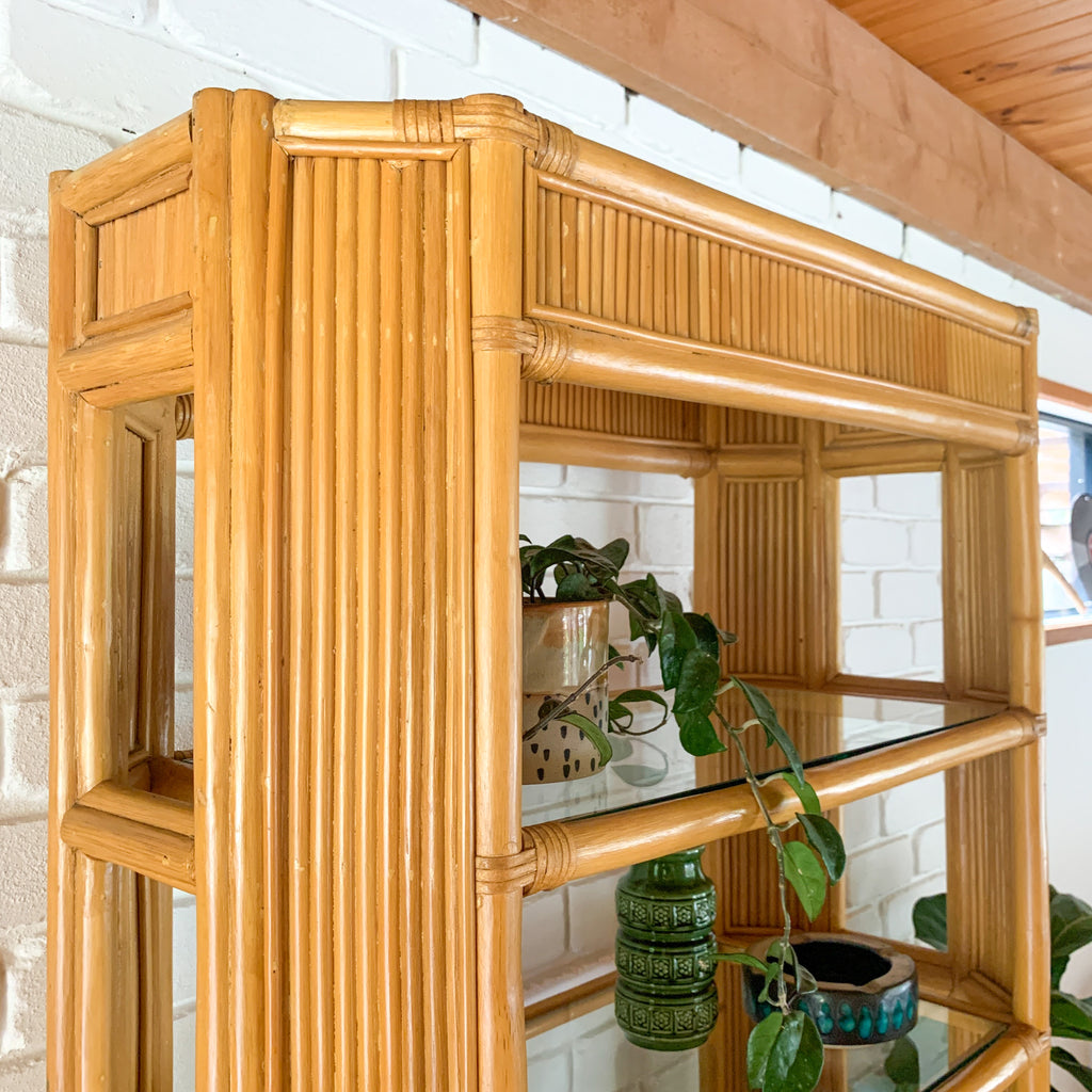 RATTAN DISPLAY SHELVES - HEY JUDE WORKSHOP • Vintage furniture & objects Melbourne