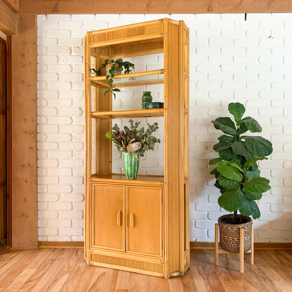 RATTAN DISPLAY SHELVES - HEY JUDE WORKSHOP • Vintage furniture & objects Melbourne