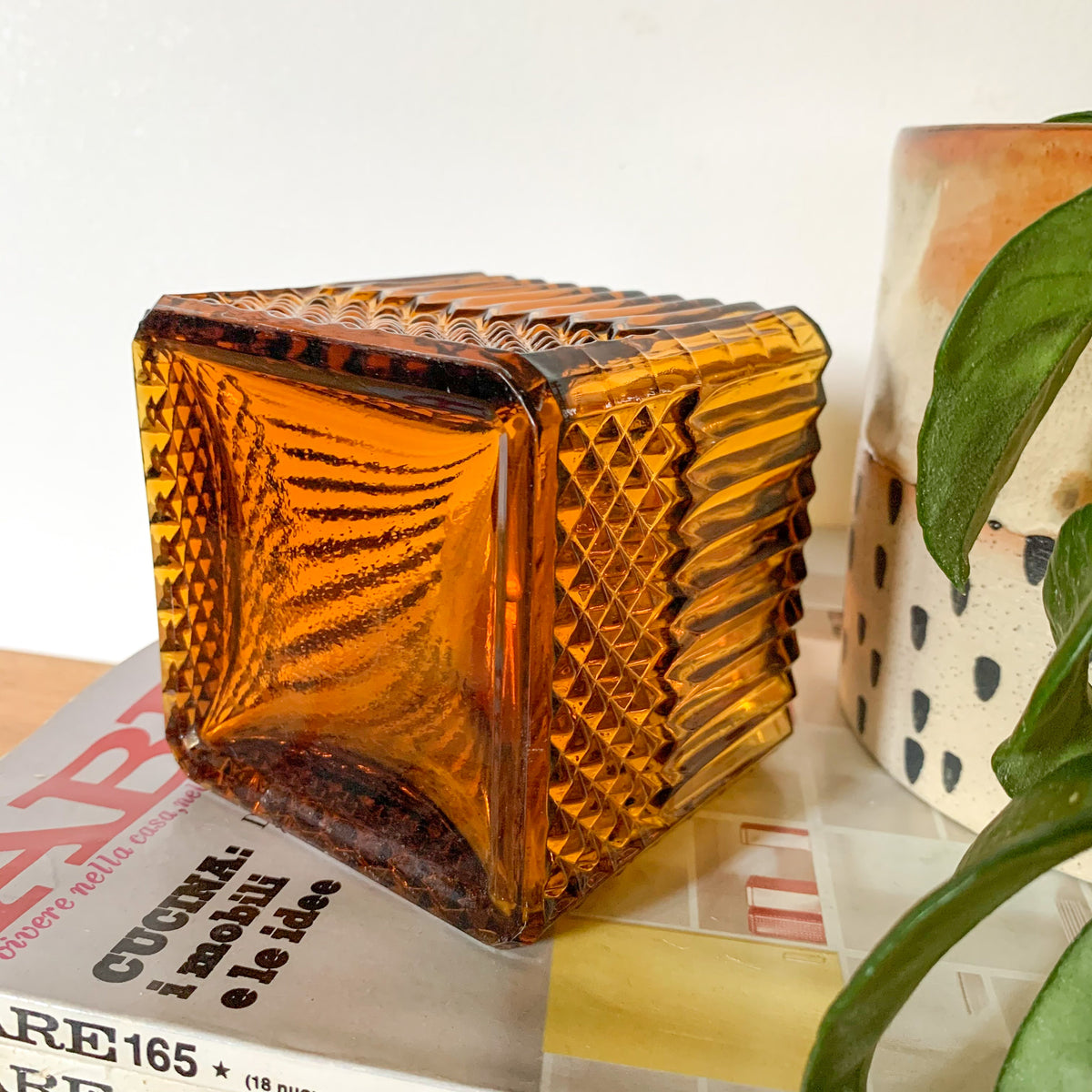 AMBER GLASS BOTTLE - HEY JUDE WORKSHOP • Vintage furniture & wares.