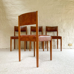 BROWN VINYL DINING CHAIRS