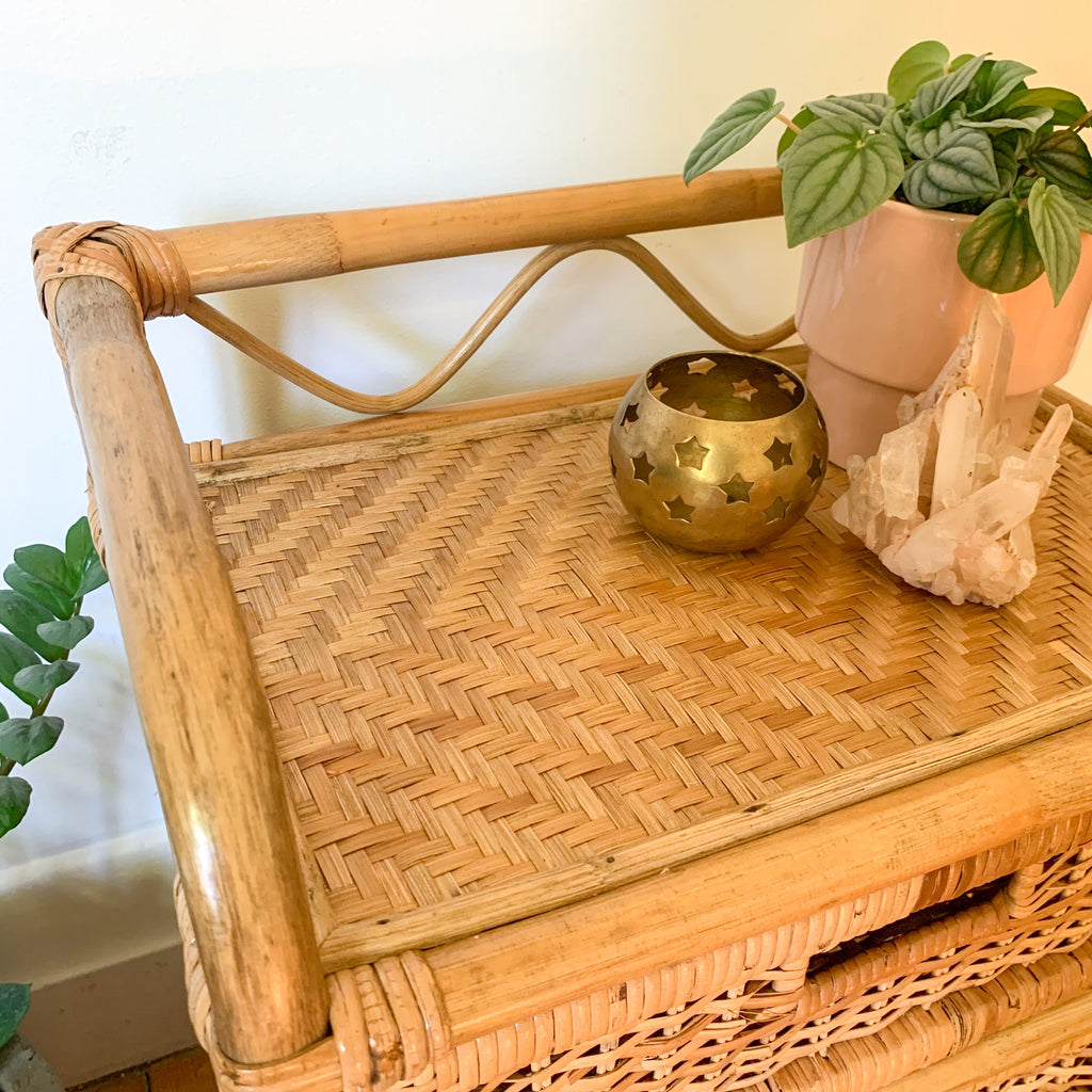 CANE BASKET DRAWERS - HEY JUDE WORKSHOP • Vintage furniture & wares.