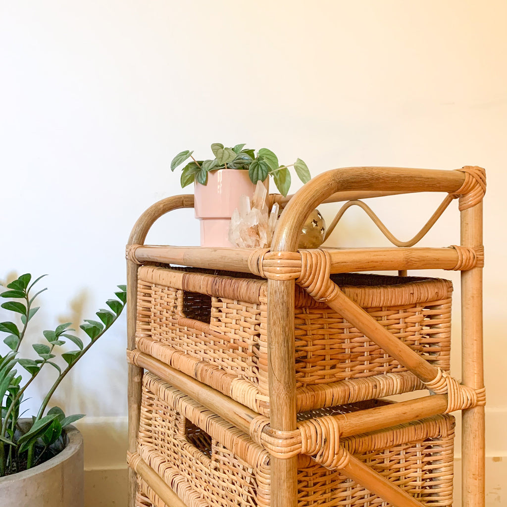 CANE BASKET DRAWERS - HEY JUDE WORKSHOP • Vintage furniture & wares.