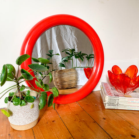 RED WALL MIRROR - HEY JUDE WORKSHOP • Vintage furniture & wares.