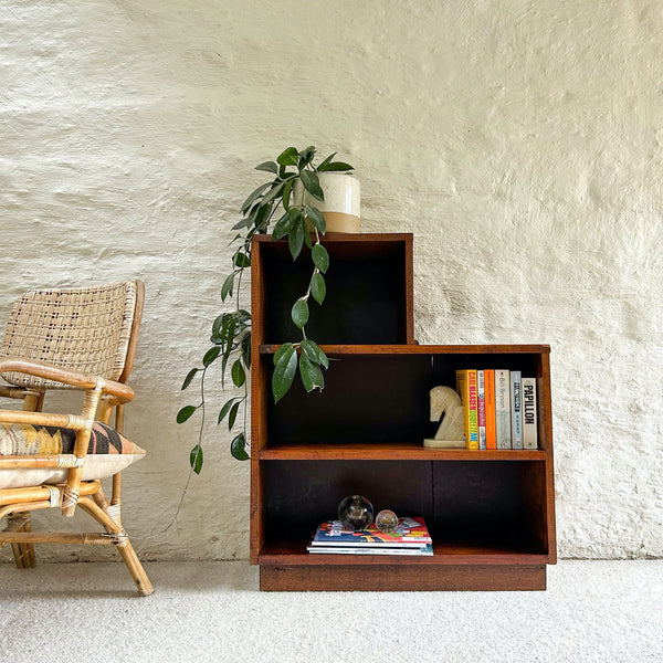 RUSTIC STEPPED BOOKCASE