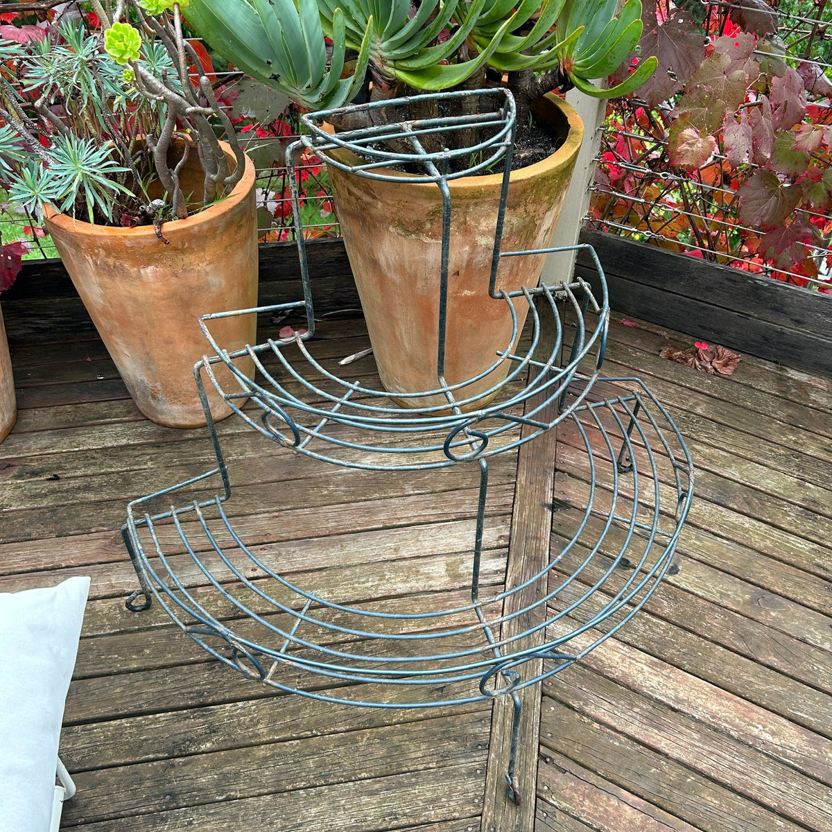 HALF ROUND METAL POT STAND - HEY JUDE WORKSHOP • Vintage furniture & objects Melbourne