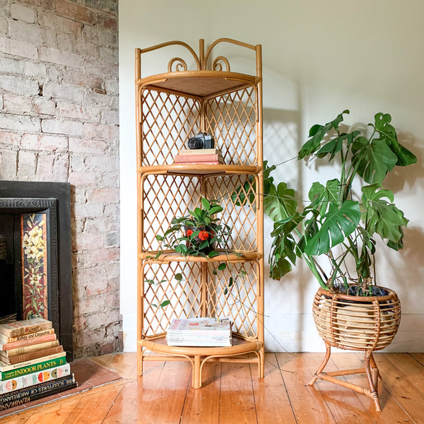 RATTAN CORNER SHELVES